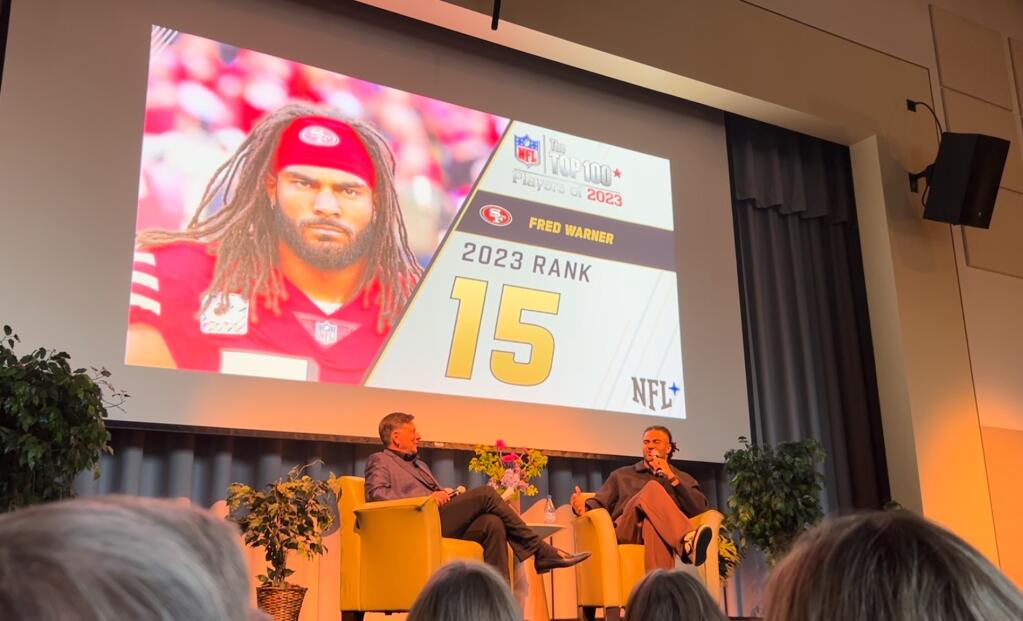 All-Pro 49ers linebacker Fred Warner visits Hanna Center