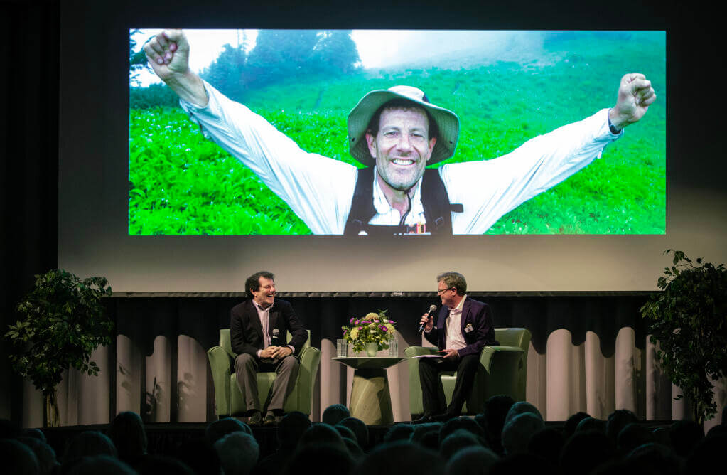 Two-time Pulitzer Prize-winning journalist Nicholas Kristof  in conversation with David McCuan, political science professor at Sonoma State University, at the Sonoma Speaker Series at the Hanna Center on Monday, Jan. 13, 2025. (Robbi Pengelly / Index-Tribune)